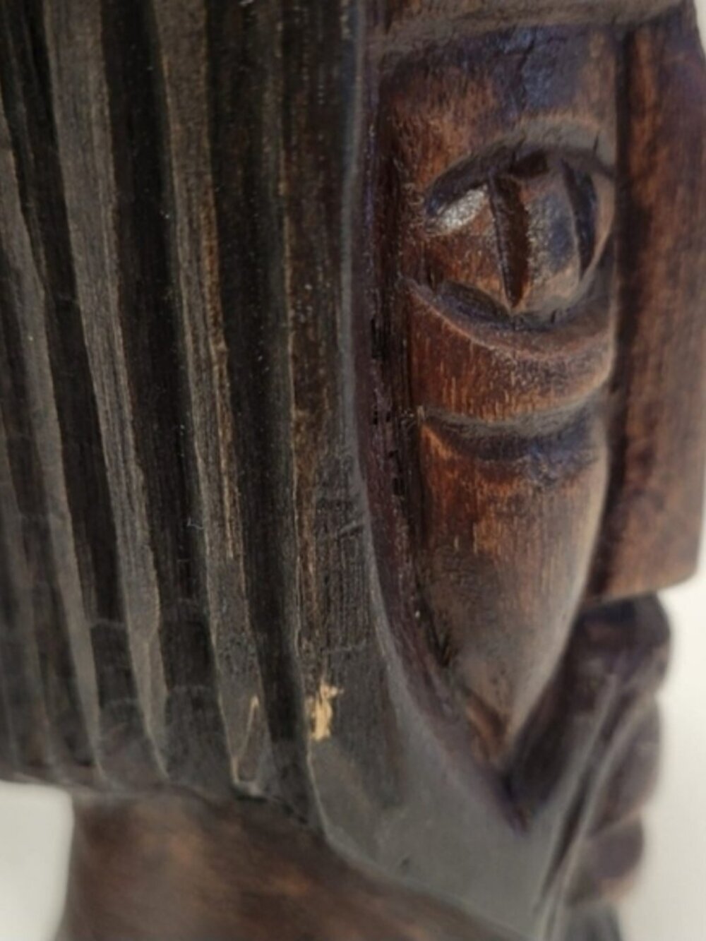 Tribal/Jamaican Bust Set Of 2 Decorative Dark Brown 7.5" - Picture 4 of 11